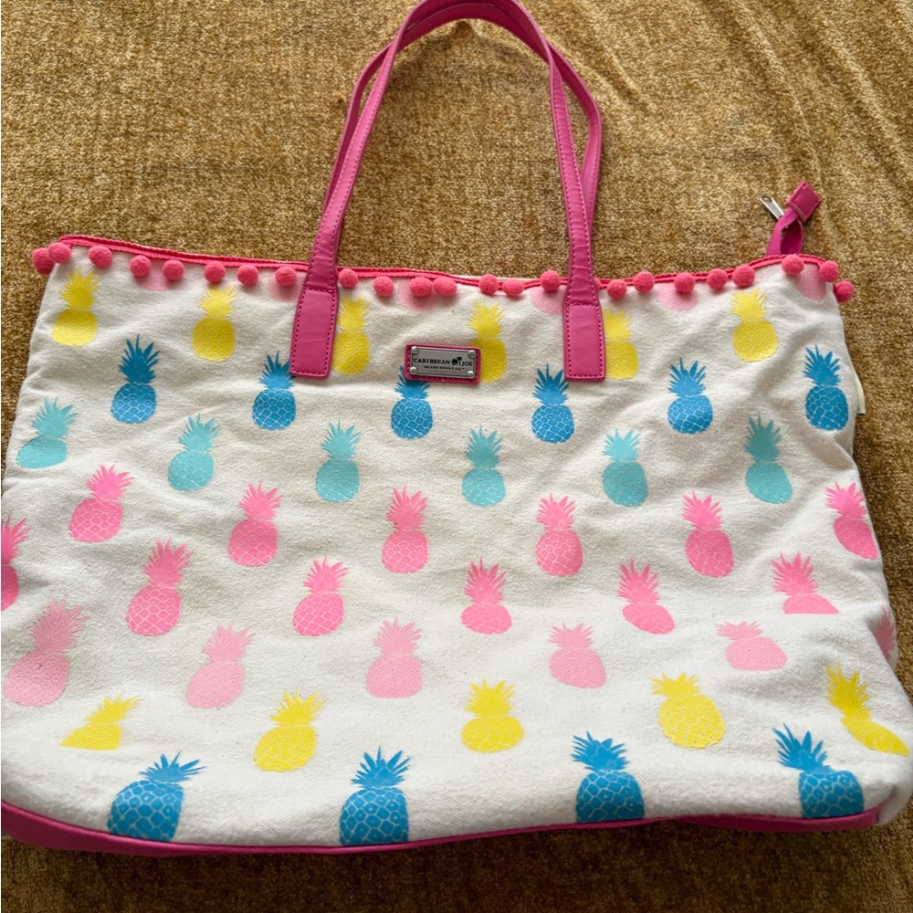 Caribbean Joe Pineapple Beach Bag
